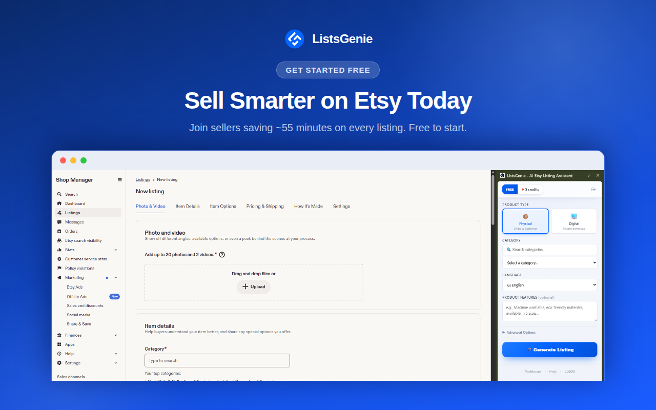 ListsGenie - AI Etsy Listing Assistant - 截图 4