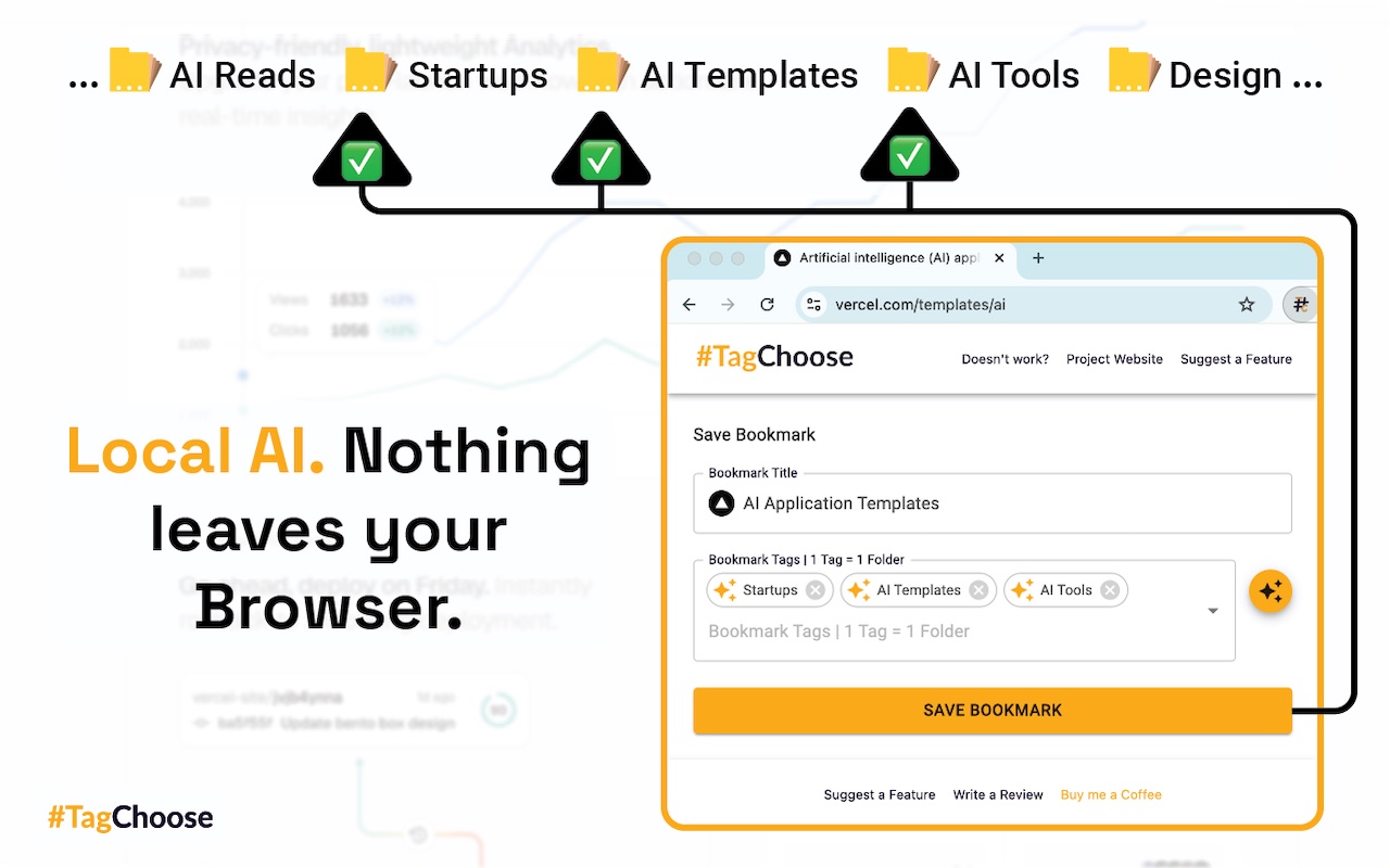 #TagChoose - Bookmark Manager with client-side AI - 截图 2