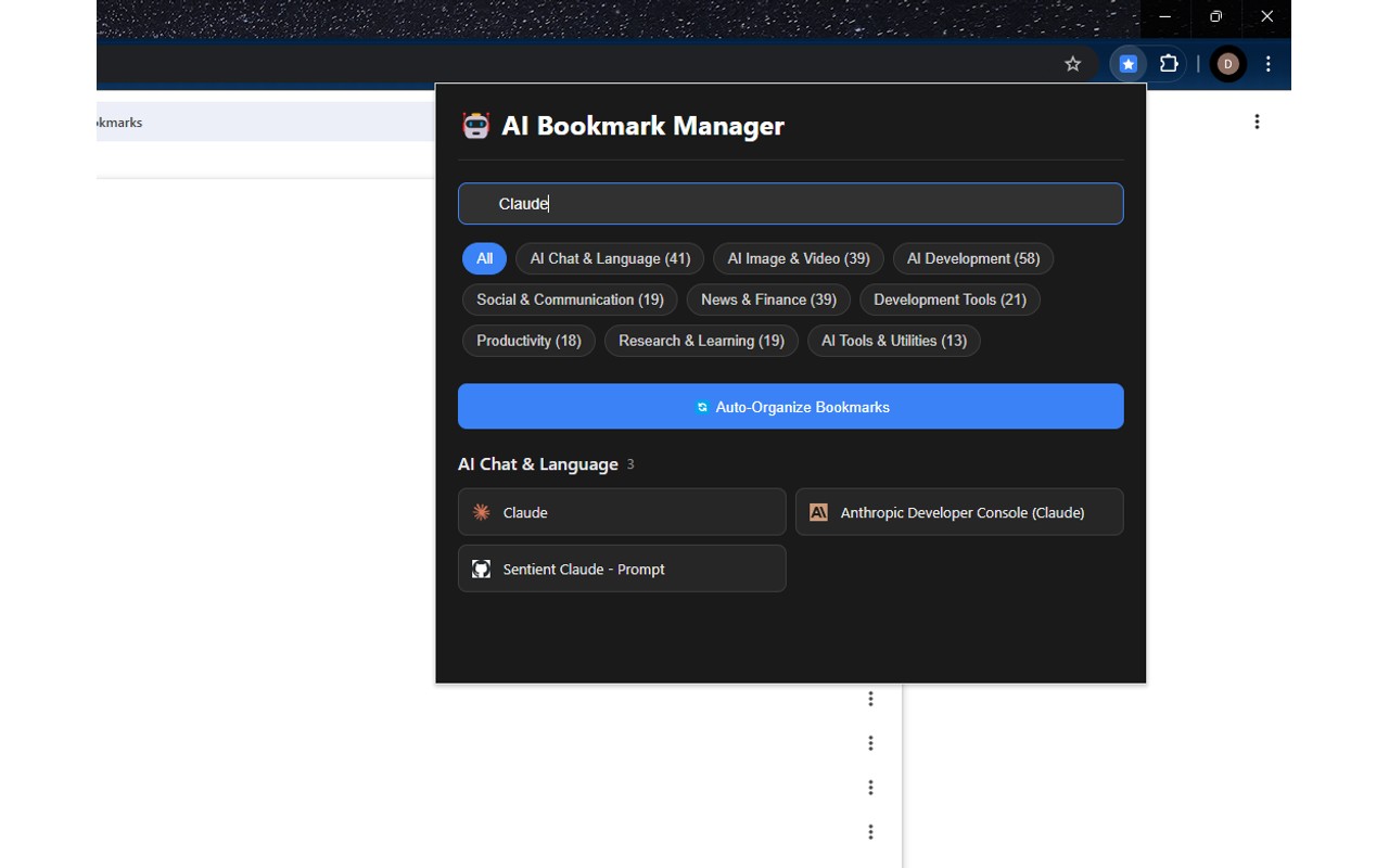 AI Bookmark Manager - 截图 1