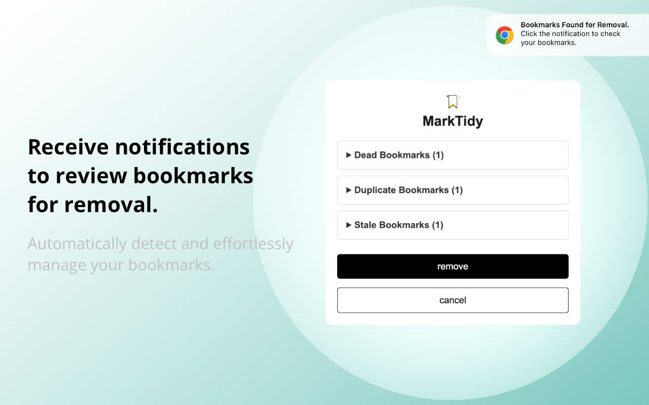 Bookmarks Automatic Cleaner || MarkTidy - 截图 3