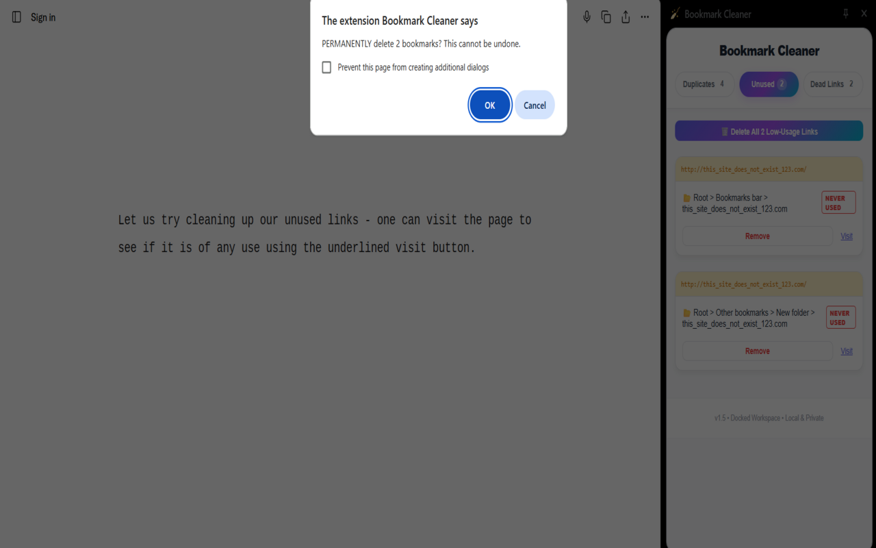 Bookmark Cleaner - 截图 4
