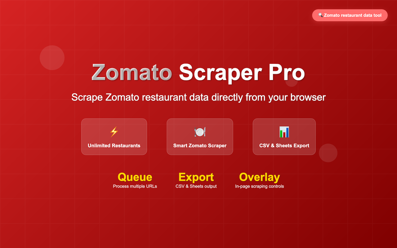 Zomato Scraper Pro – Restaurant Data Extractor - 截图 3
