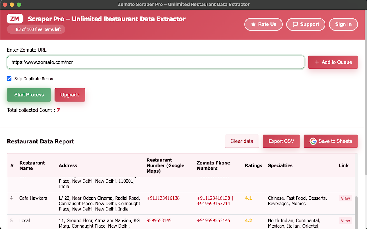Zomato Scraper Pro – Restaurant Data Extractor - 截图 4