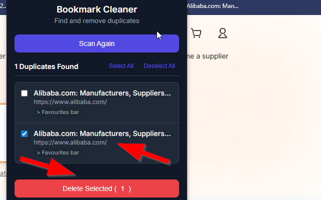 Duplicate Bookmarks Remover - 截图 2