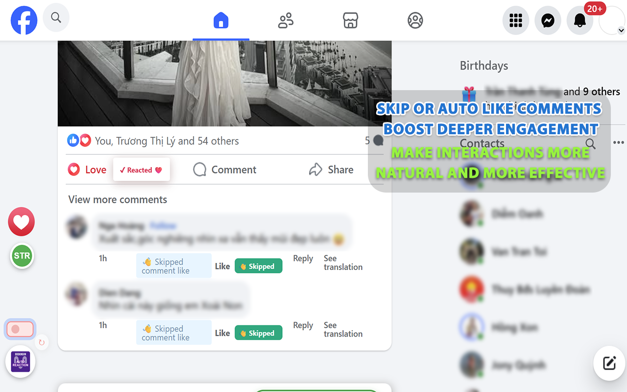 MIXTOOL - Auto Like & Heart Reaction for Natural Facebook Engagement - 截图 1