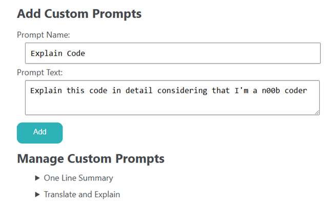 ChatGPT Context Menu - 截图 2