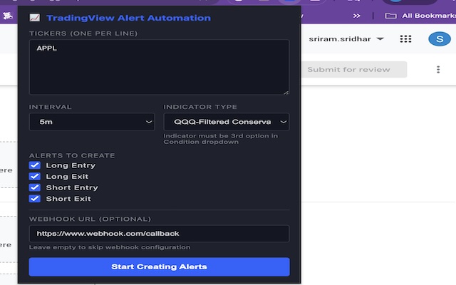 TradingView Alert Automation - 截图 1