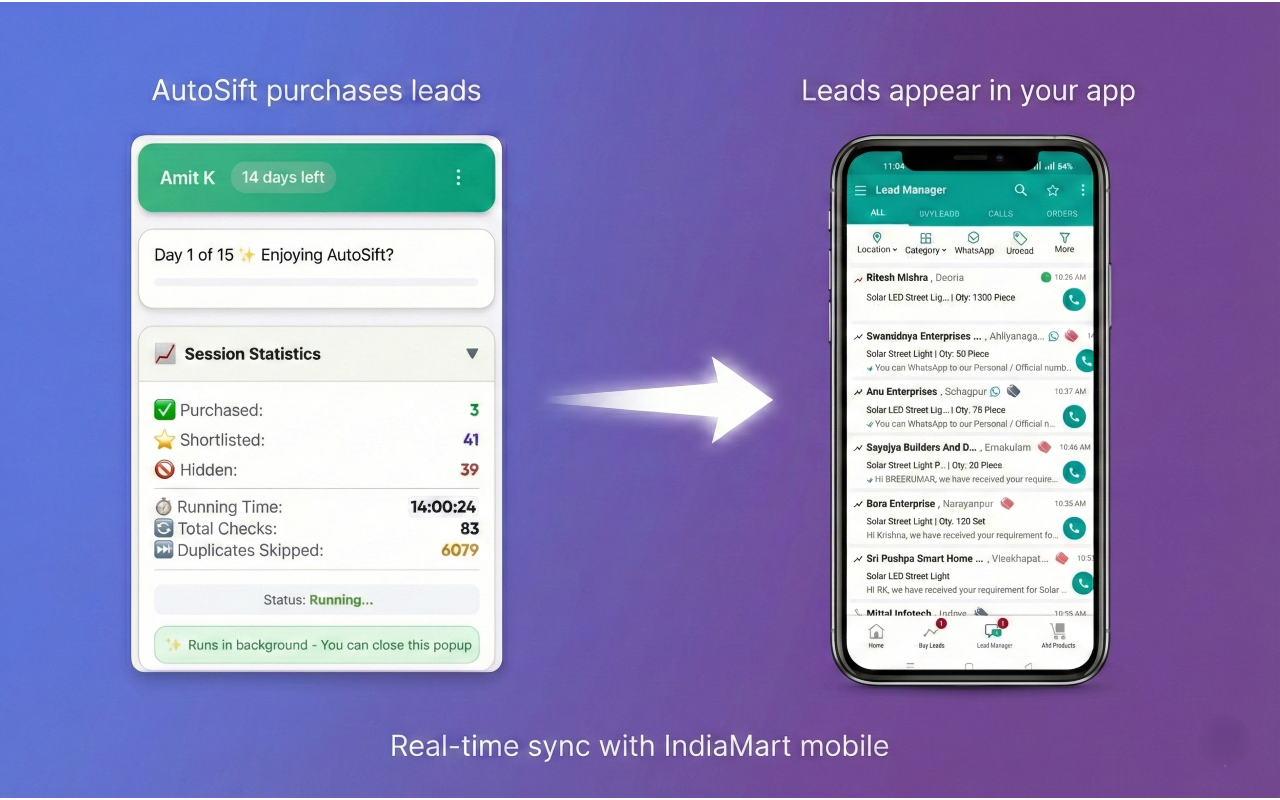 AutoSift - B2B Lead Automation - 截图 2