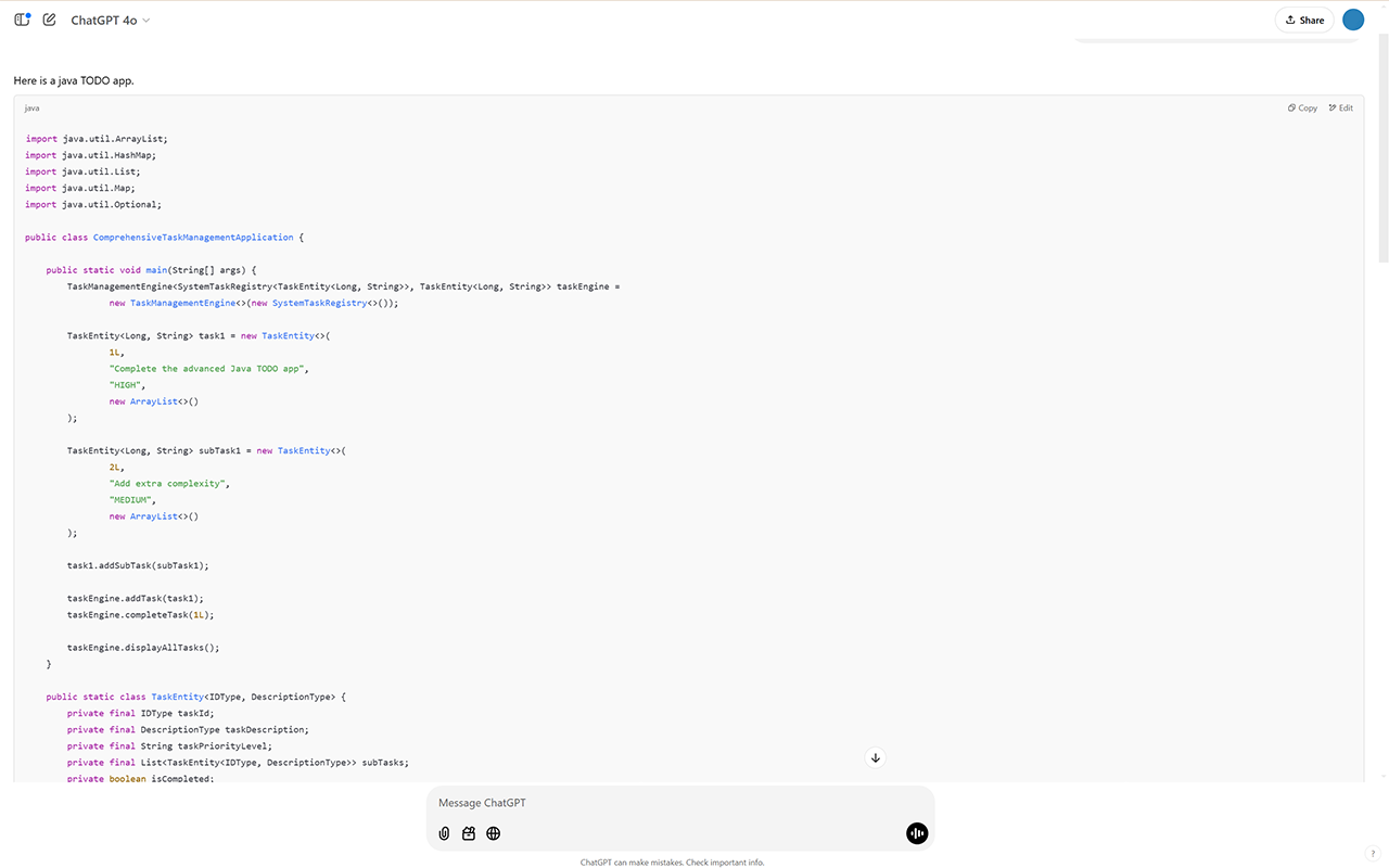 ChatGPT Fullscreen Chat - 截图 1