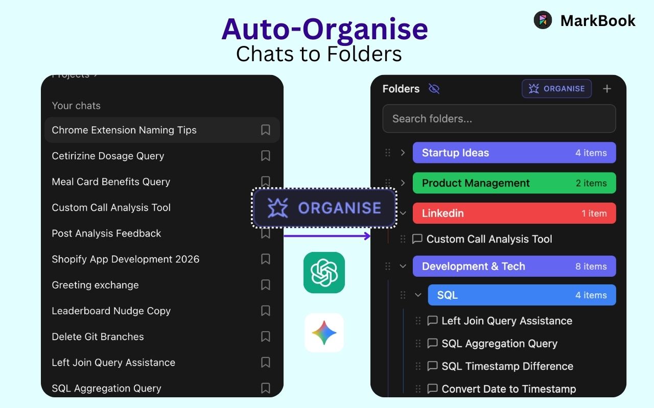 ChatGPT Organizer - Smart Auto Folders & Search (Free) - 截图 2