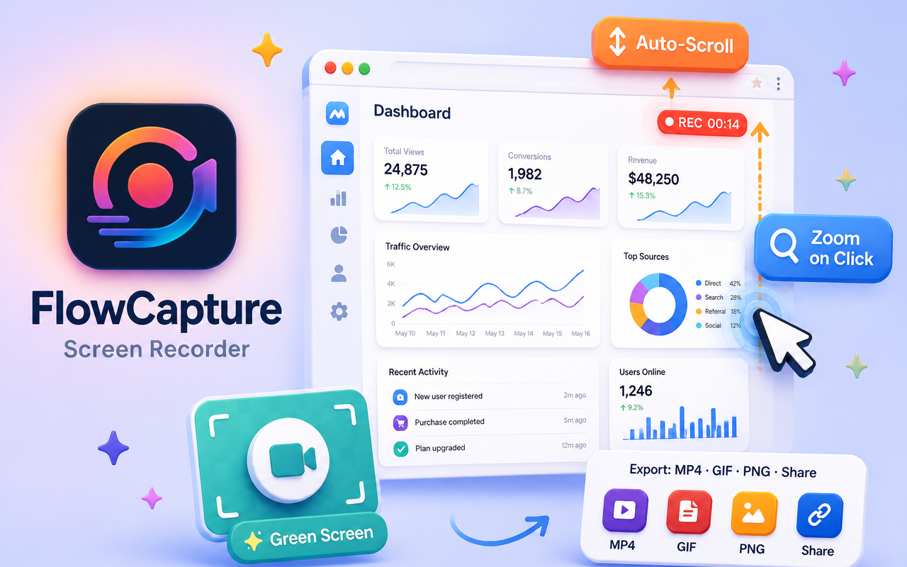 FlowCapture - Screen Recorder + Green Screen - 截图 4