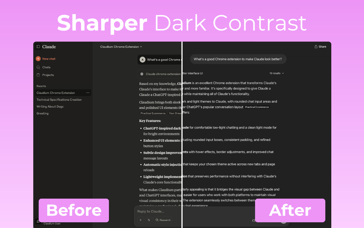 Claudium - Claude Chat with ChatGPT Style Modern UI Light and Dark Theme - 截图 3