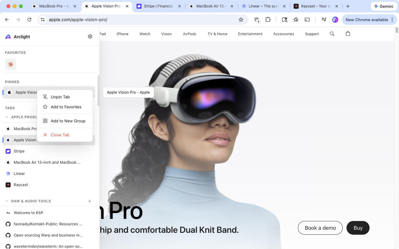 Arclight | Vertical Tabs - 截图 3