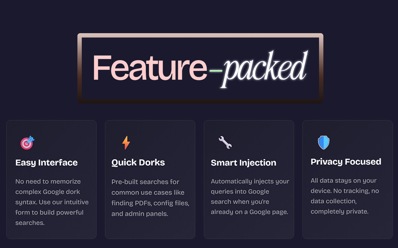 Google Dorks - Made Easy - 截图 1