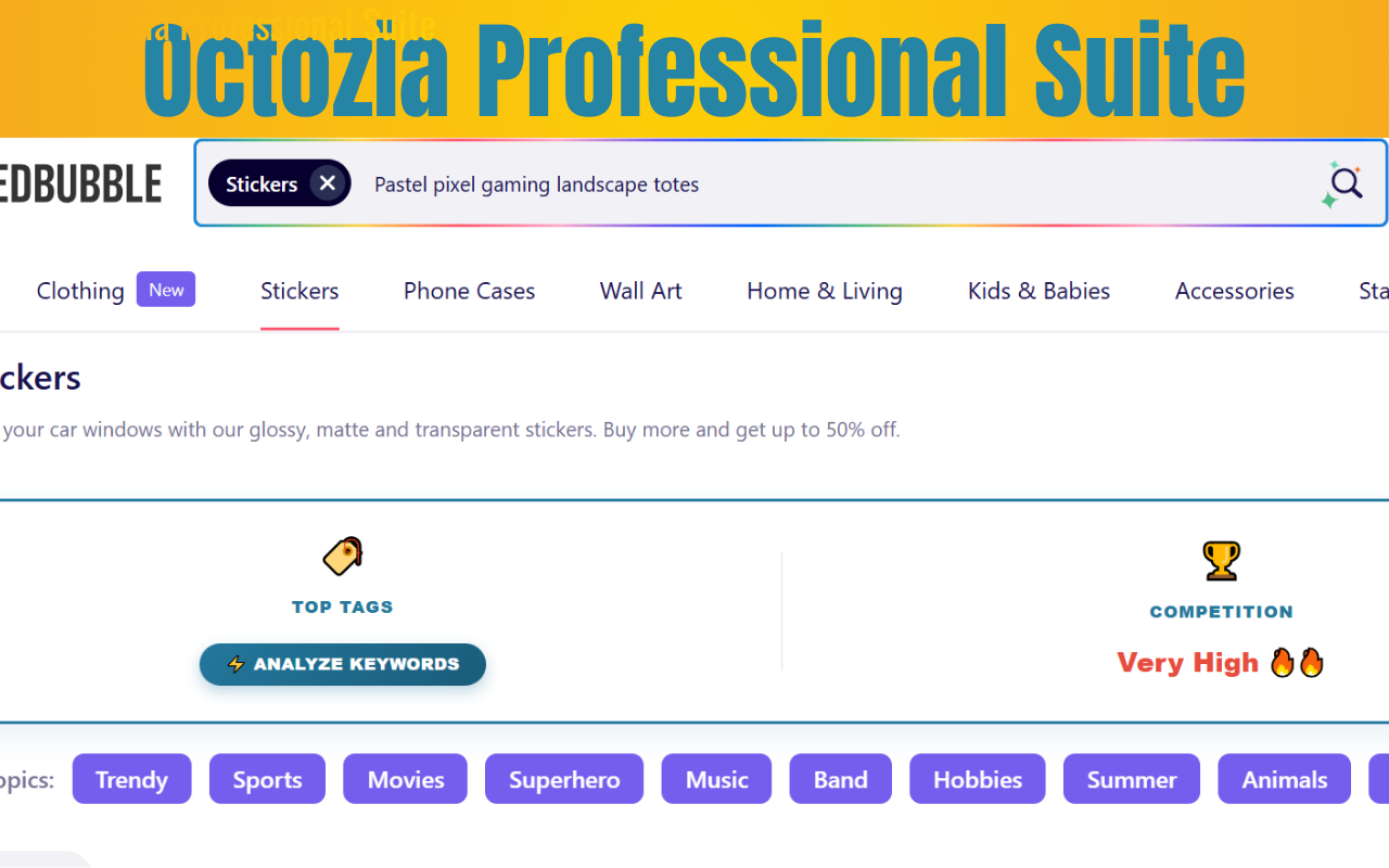 Octozia Professional Suite For TeePublic & RedBubble Bulk uploader - 截图 2