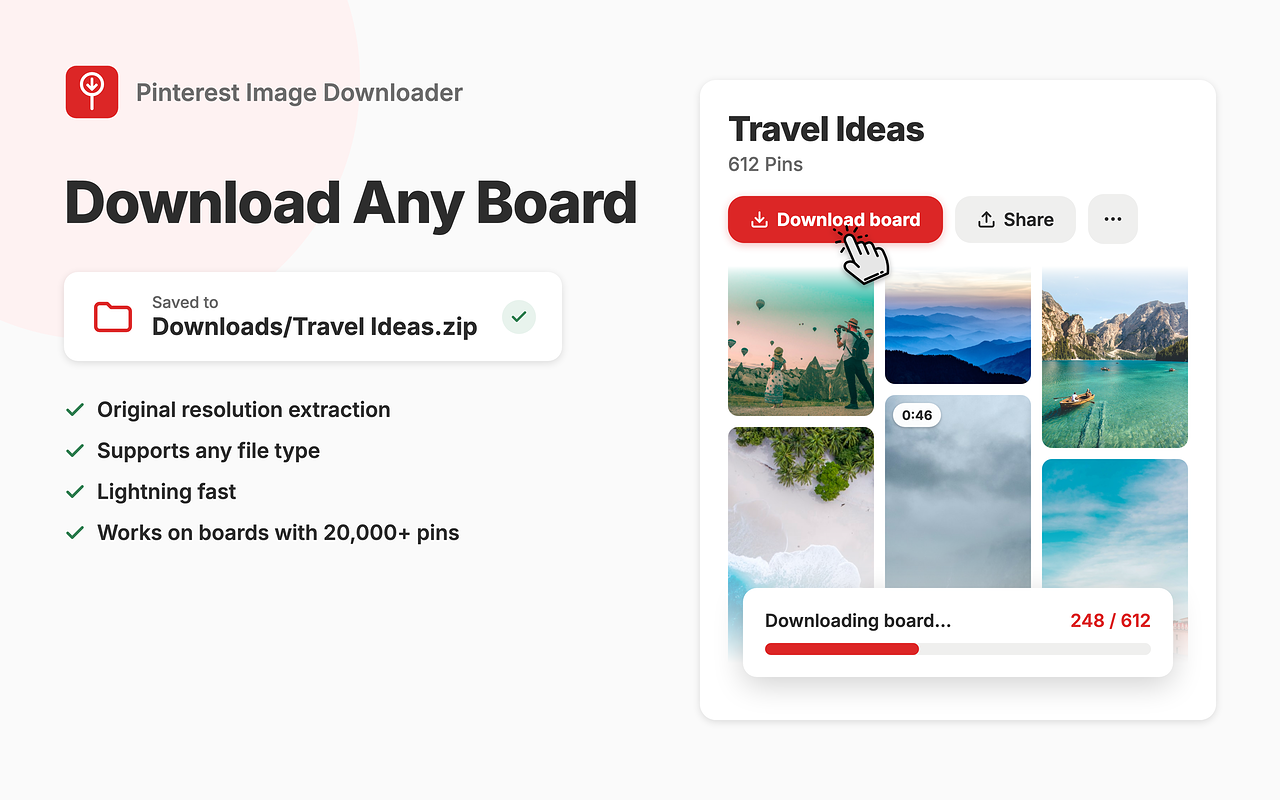 Pinterest 图片下载器 - 截图 1