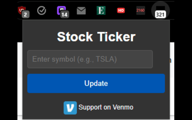 Extension Bar Stock Price Ticker - 截图 2