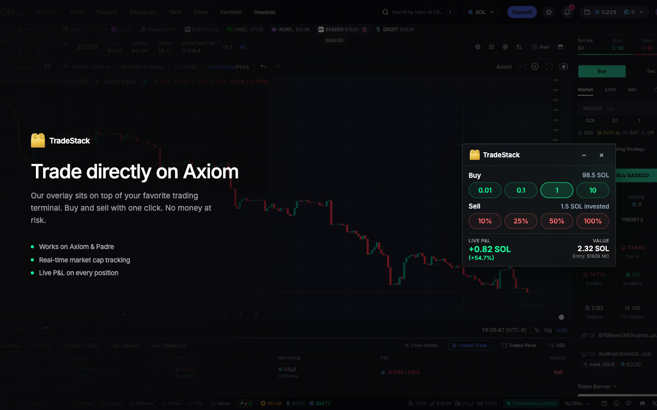 TradeStack - Paper trade memecoins - 截图 1