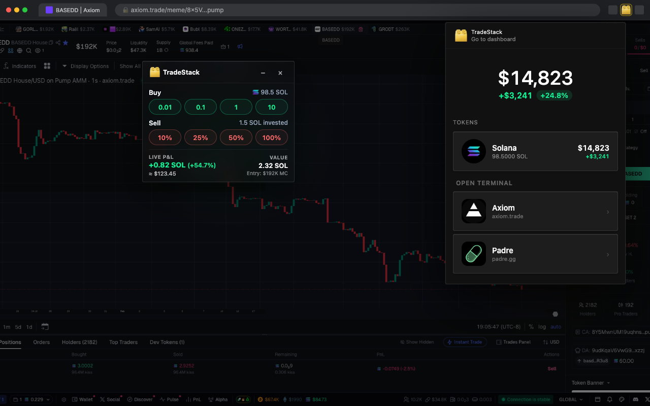 TradeStack - Paper trade memecoins - 截图 2
