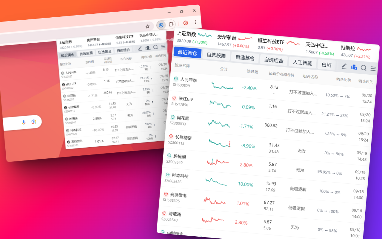 雪球组合盯盘助手 - 跟着大佬做投资（投机） - 截图 2
