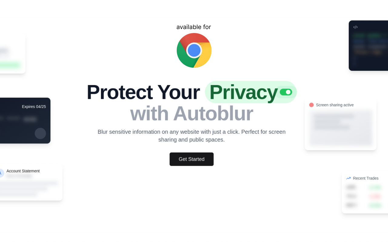 Autoblur - One-Click Blur for Screen Sharing & Privacy - 截图 4