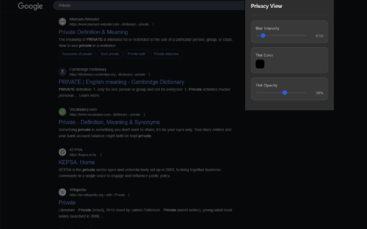 Privacy View - 截图 2