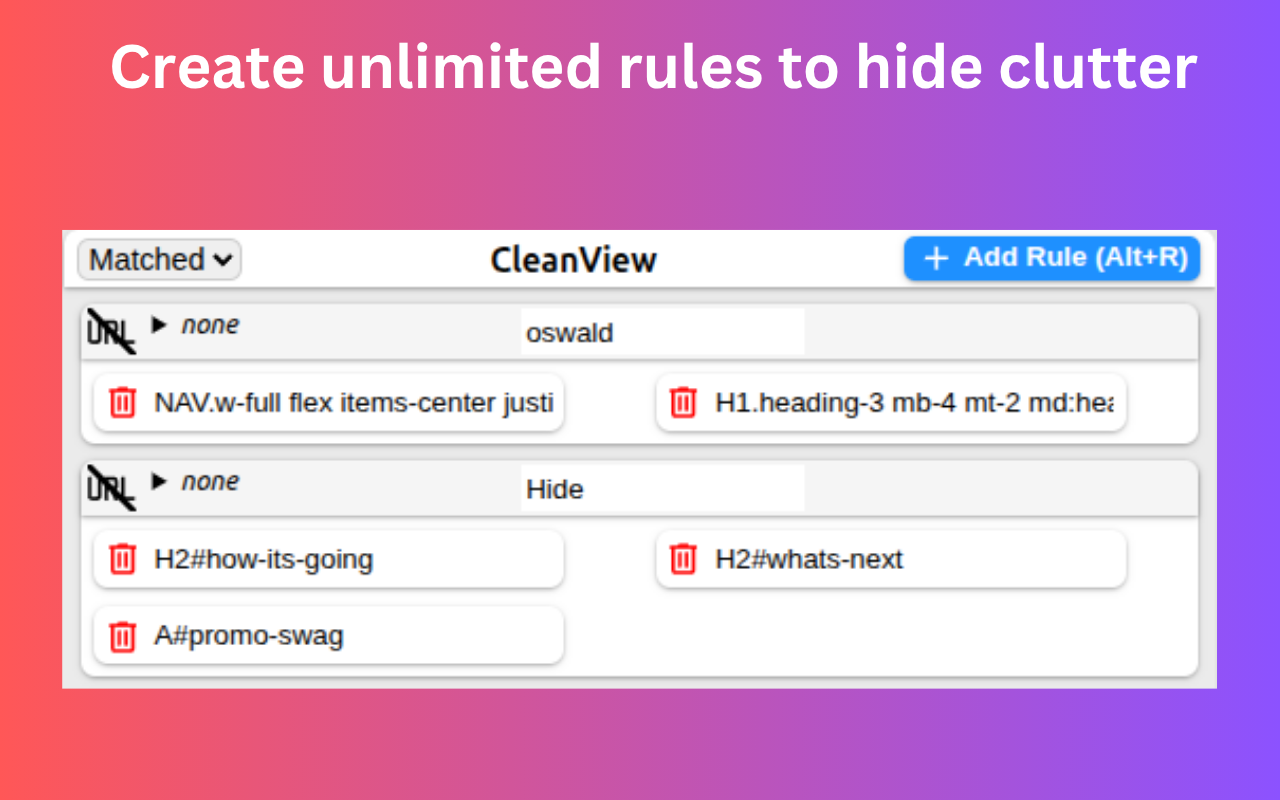 CleanView-隐藏您不需要的东西 - 截图 1