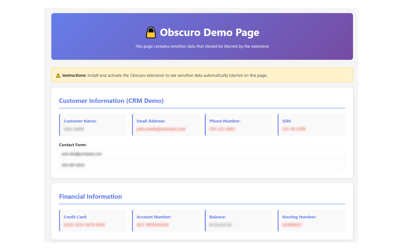 Obscuro - Sensitive Data Hider - 截图 1