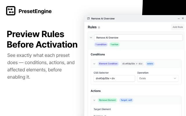 PresetEngine - Block Pop-ups & Customize Sites - 截图 2