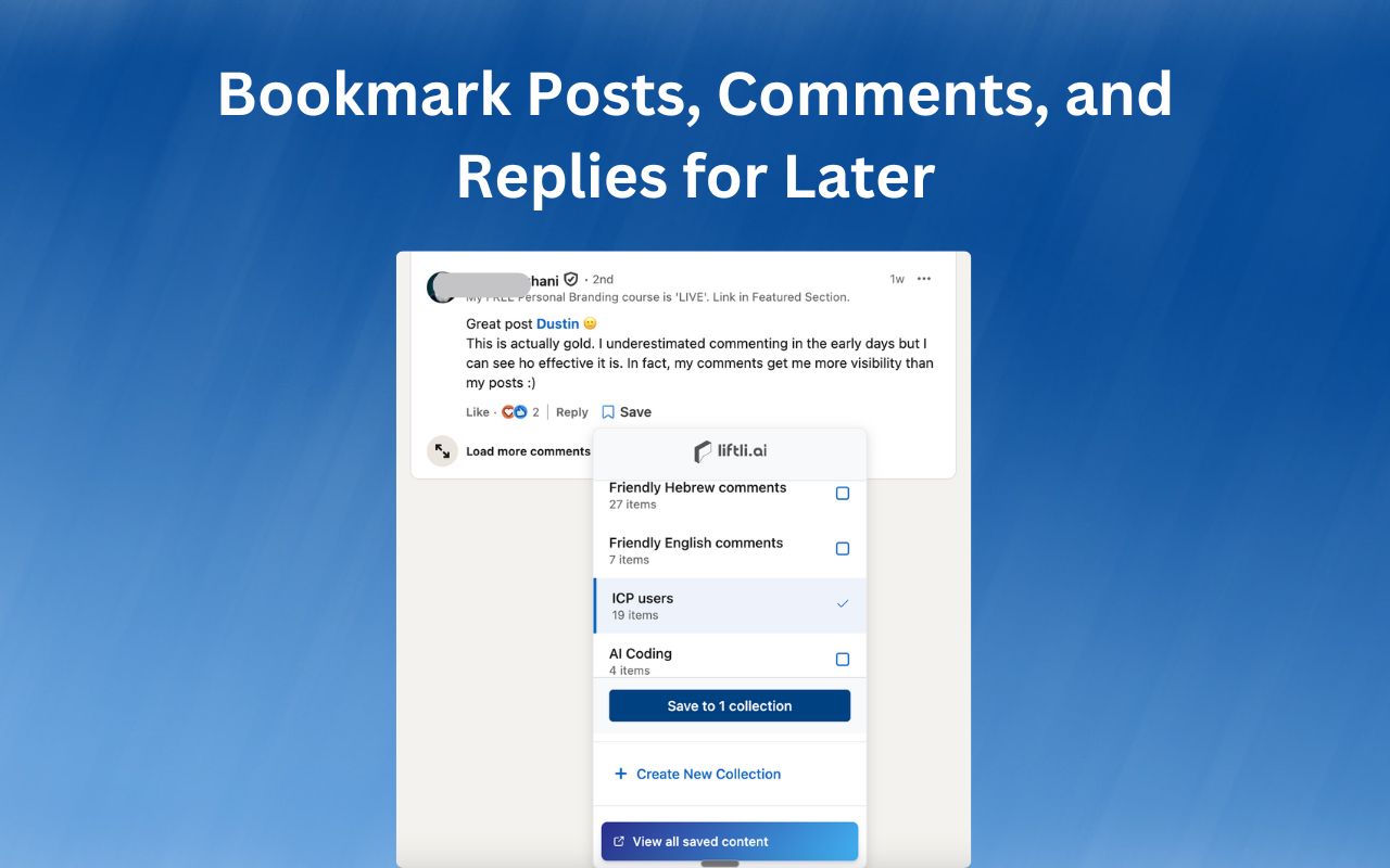 Liftli – AI Comments That Build Authority - 截图 1