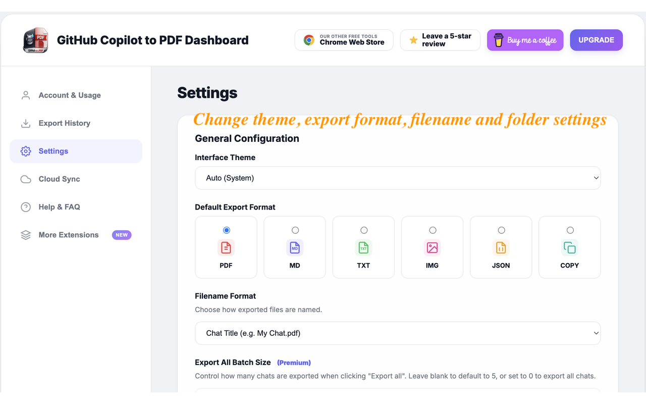 GitHub Copilot 的导出器：将 GitHub Copilot 聊天导出为 PDF、Markdown - 截图 4