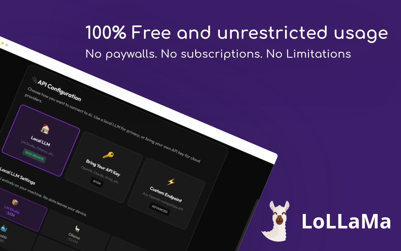 LoLLaMA - Open Source AI Browser Assistant - 截图 5