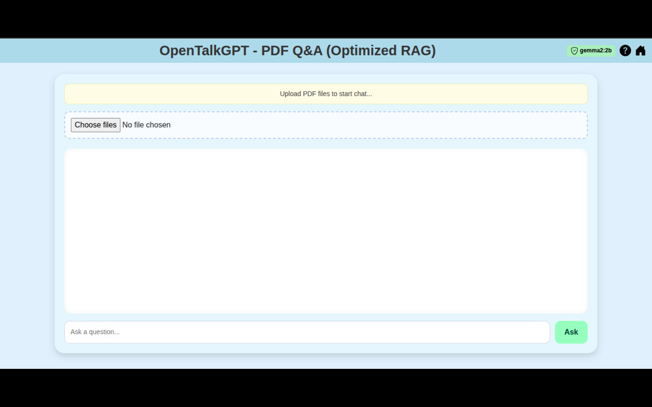 OpenTalkGPT - UI to access DeepSeek,Llama or open source modal with rag. - 截图 1