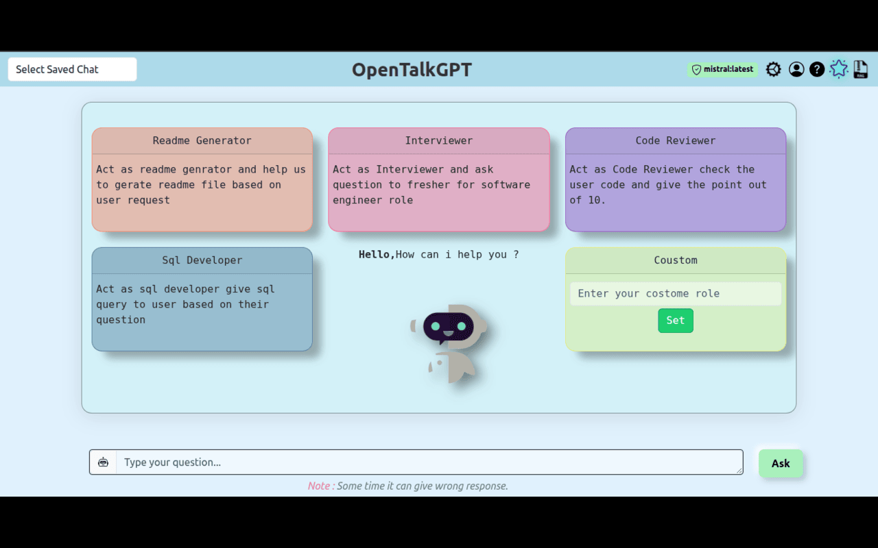 OpenTalkGPT - UI to access DeepSeek,Llama or open source modal with rag. - 截图 3