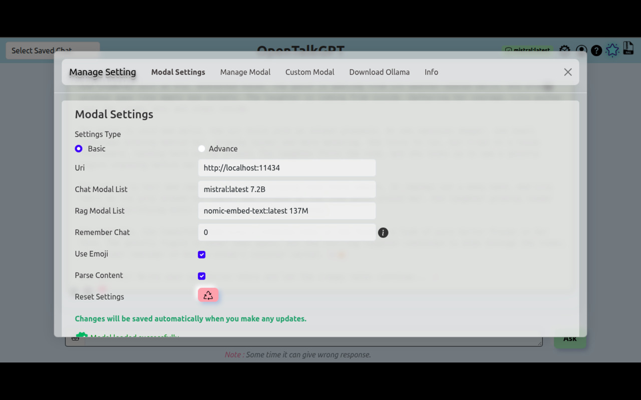 OpenTalkGPT - UI to access DeepSeek,Llama or open source modal with rag. - 截图 4