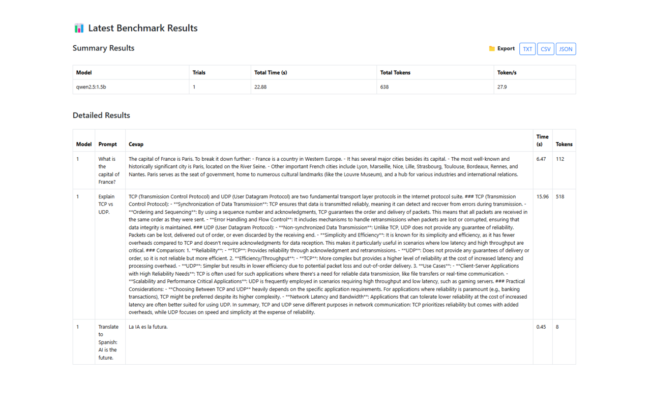 Ollama Benchmark - Compare LLMs Locally - 截图 3