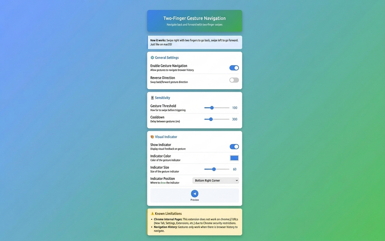 Two-Finger Gesture Navigation - 截图 2