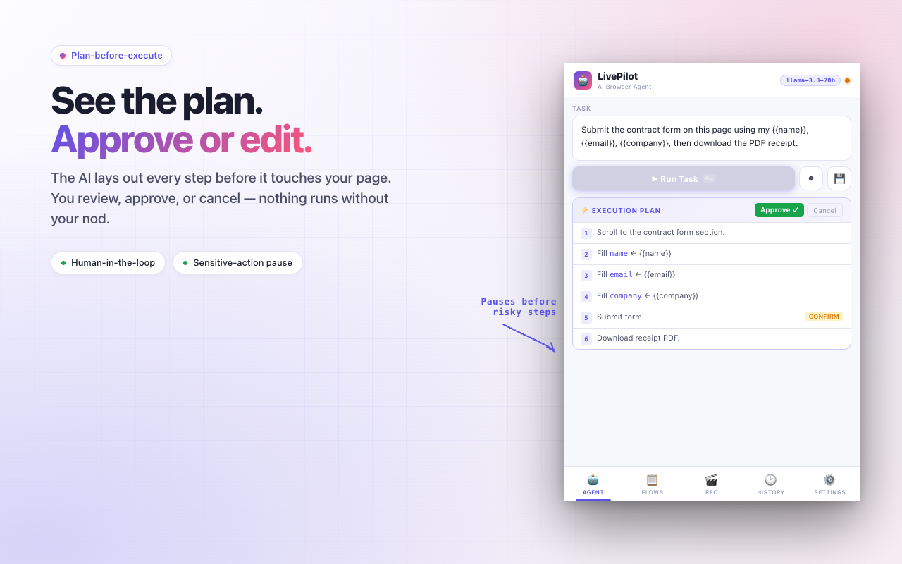 LivePilot — AI Browser Automation & Documentation - 截图 1