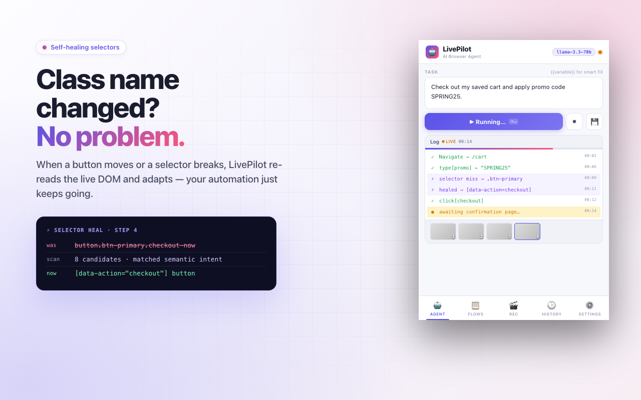 LivePilot — AI Browser Automation & Documentation - 截图 2