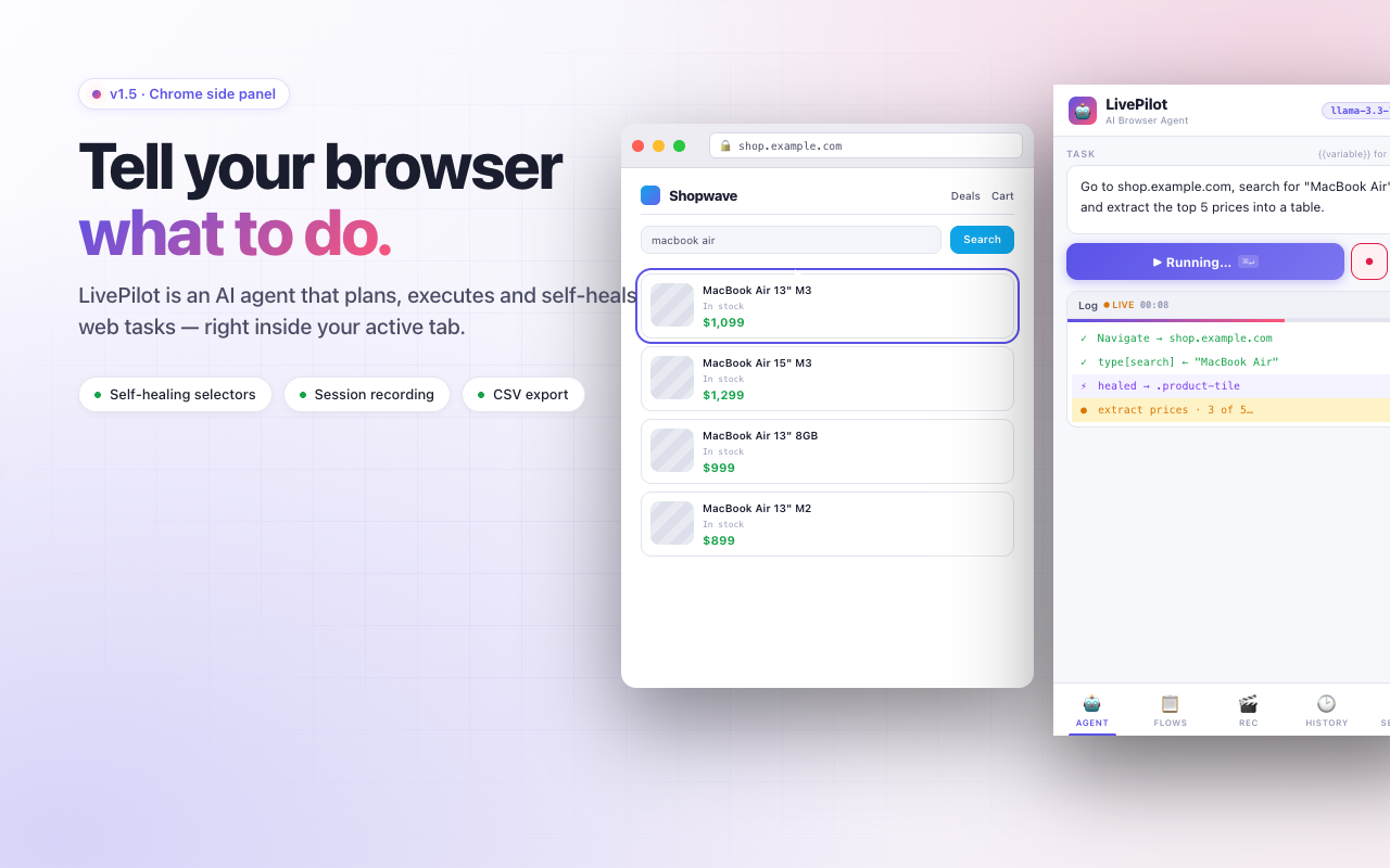 LivePilot — AI Browser Automation & Documentation - 截图 5