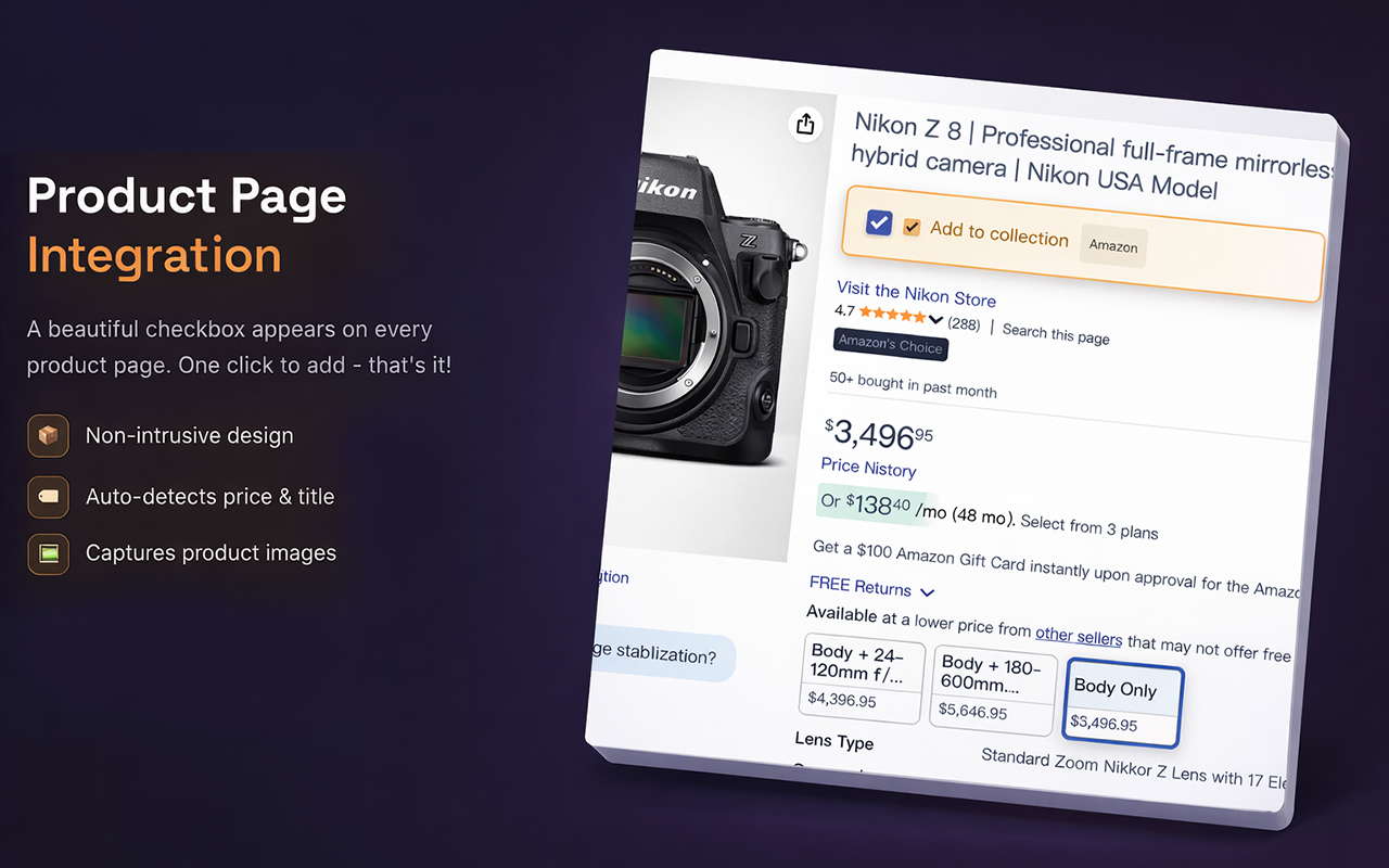 Share Product - Amazon Wishlist Creator & Multi-Store Collection Tool - 截图 3