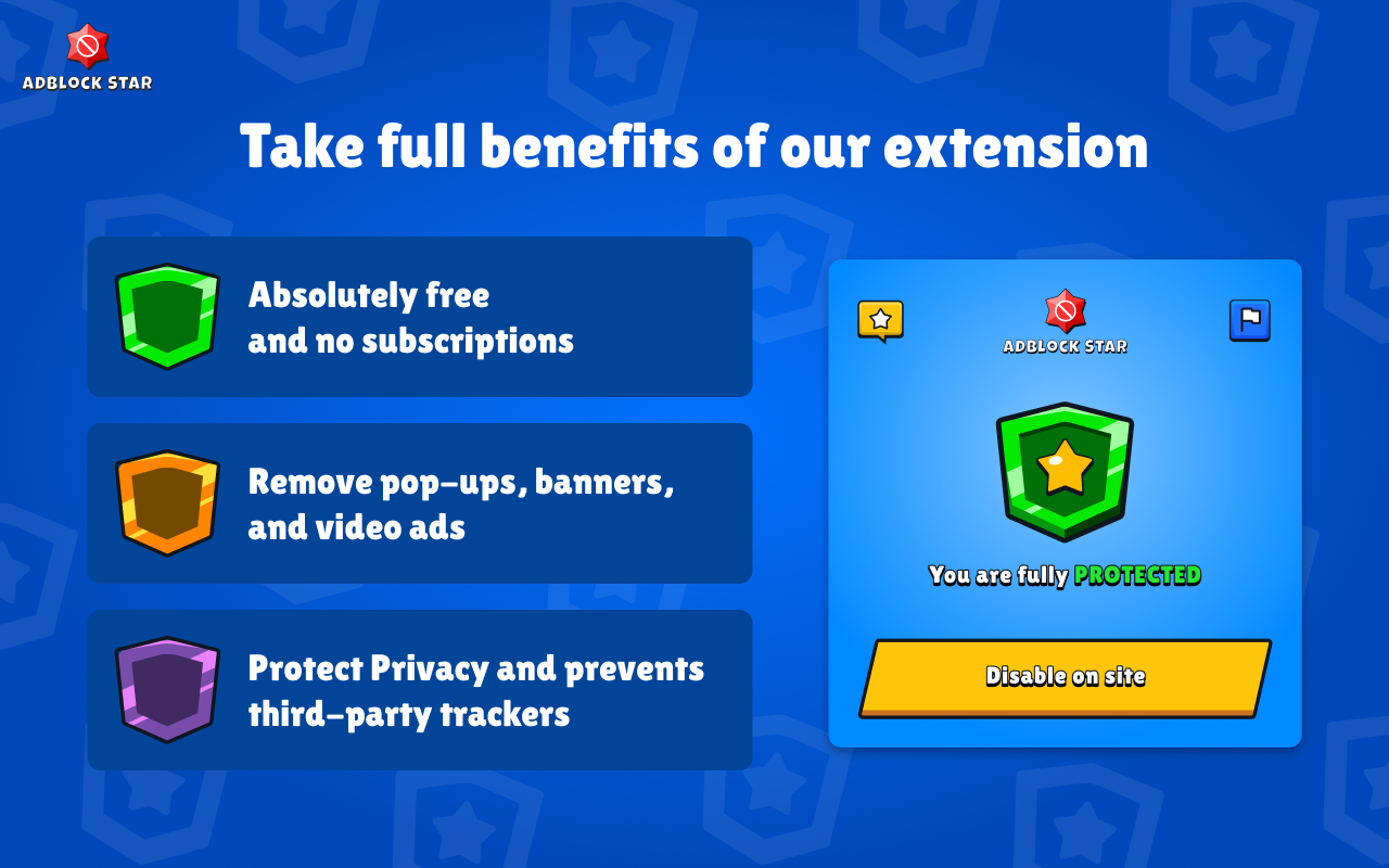 Adblock Star - Browse ad-free and safe - 截图 3