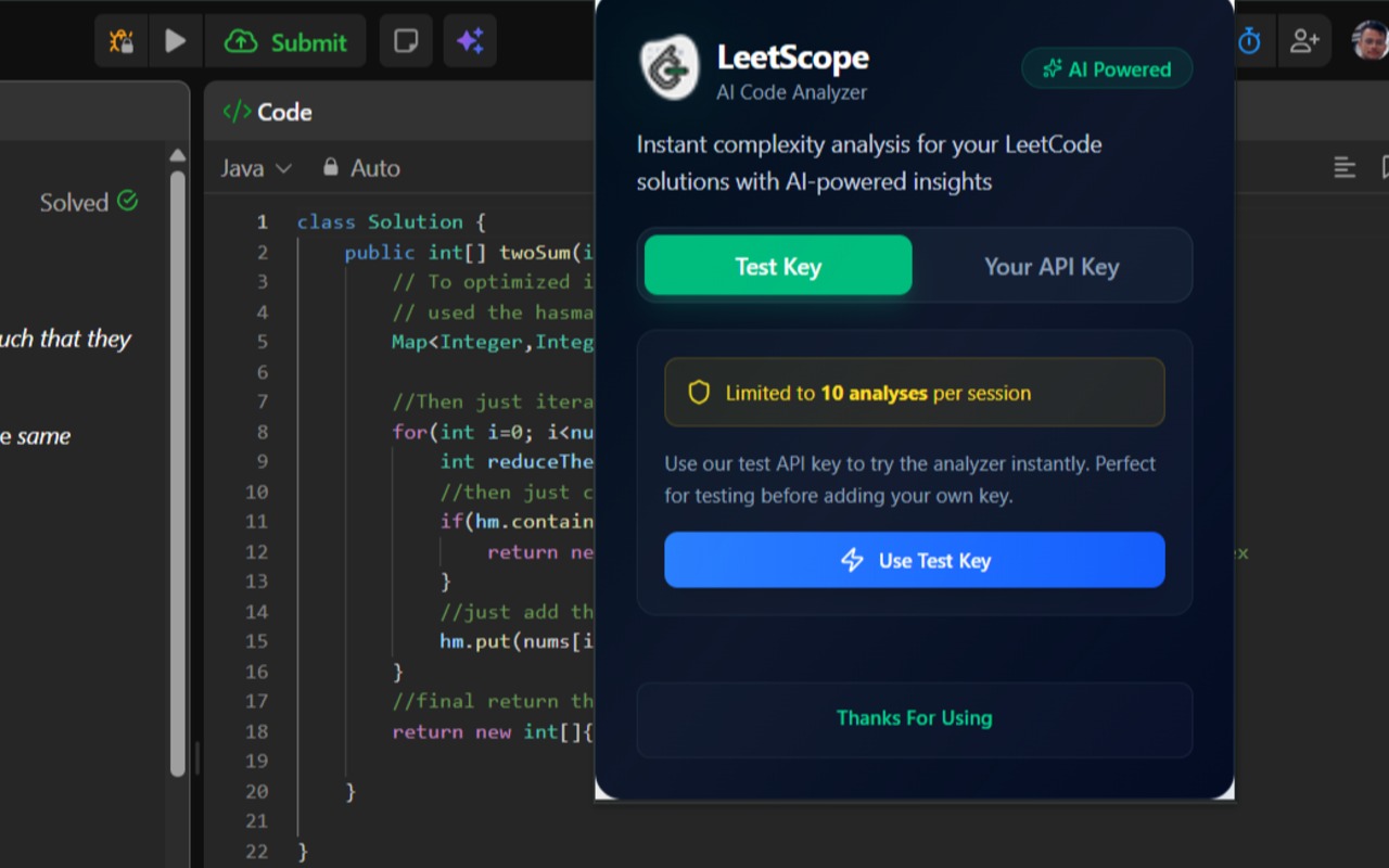LeetScope – AI Code Insights for LeetCode - 截图 2