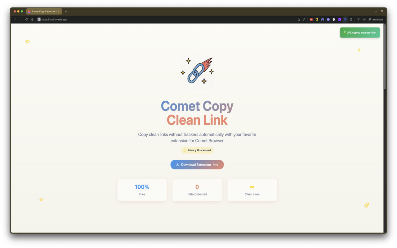 Comet Copy Clean Link - 截图 2