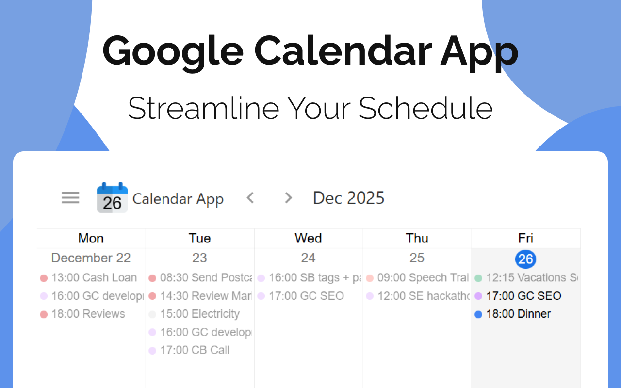 Google Calendar™ 应用程序 - Application for Google Calendar™ - 截图 1