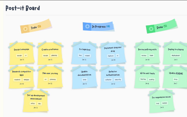 Post-it Board Tracker - 截图 5