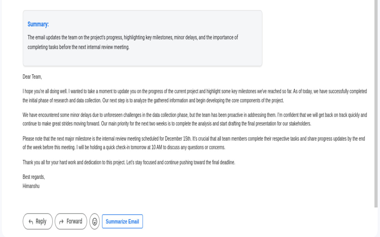 Email Summarizer – Gmail & Outlook - 截图 1