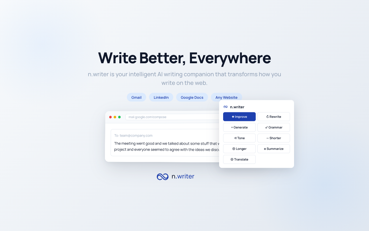 n.writer - AI Writing Assistant - 截图 3
