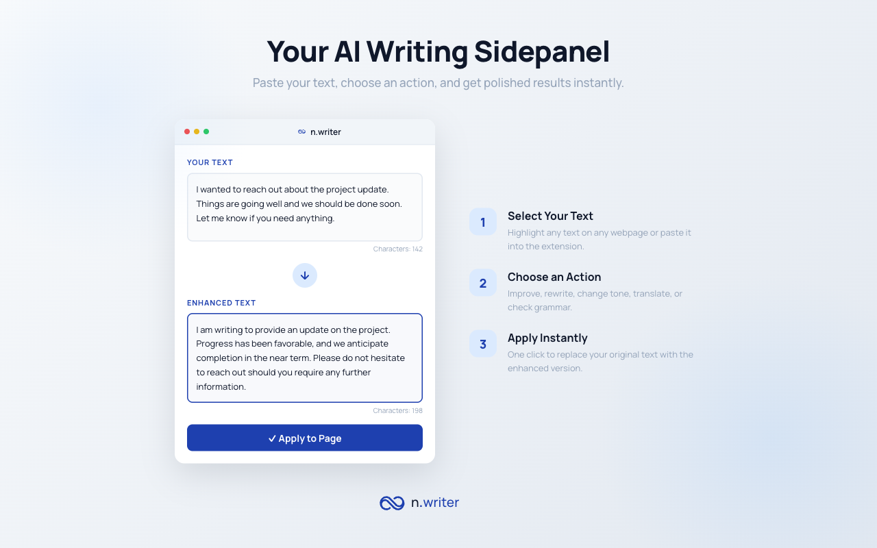 n.writer - AI Writing Assistant - 截图 5