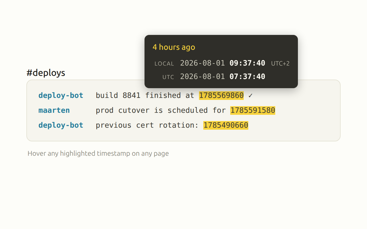 Epoch Explorer - Unix Timestamp tool - 截图 2